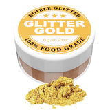 Eetbare glitter - 6G kleurstofpoeder voor chocolade, aardbeien, muffins, cakes, fondant (goud)