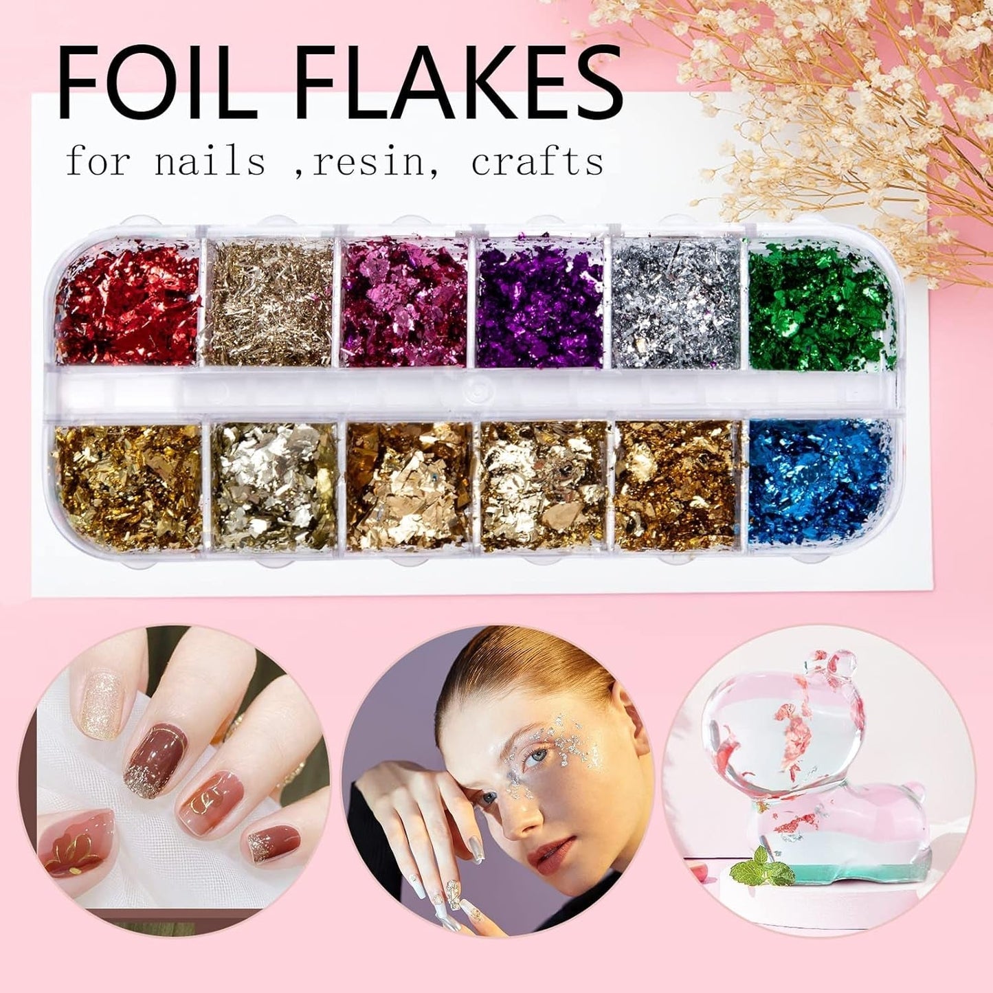 7 Boxen Strasssteine ​​​​Nägel, Nail Art Kit Strass Nagelglitter Pailetten Nagel-Edelsteinen Kristalle Perlen Diamanten Metall Nieten Für DIY Decoratie Nageldesign (Multicolor)