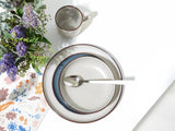 CreaTable, 21016, moderne Scandic blauw-grijze serie, 16-delige serviesset, porseleinen combiservies, vaatwasmachine- en magnetronbestendig, kwaliteitsfabricage