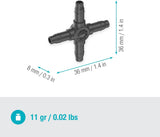 Gardena Micro-Drip-System - Kruisverbinding 4,6 mm (3/16 inch): Accessoire voor aftakverdeling en druppelleidingen, knikvrije installatie met Easy & Flexibele aansluittechniek (13214-20)