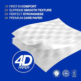 Renova Renova Divine Perfection toiletpapier, 42 rollen, premium toiletpapier, 4-laags, ultrazacht, extra sterk, dik, zacht en absorberend, FSC-gecertificeerd papier, 4400G