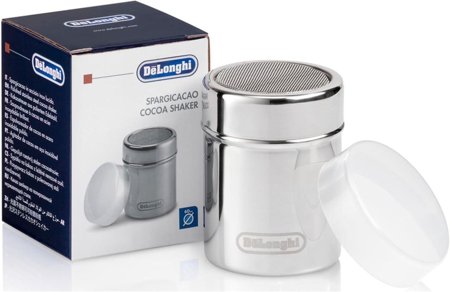 De'Longhi DLSC061 roestvrijstalen cacaoshaker, 175 ml, zilver