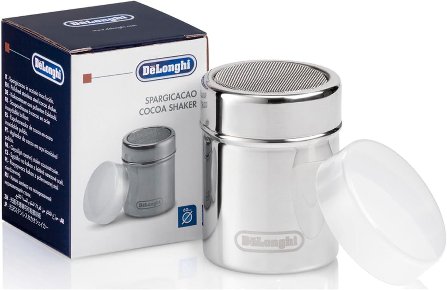 De'Longhi DLSC061 roestvrijstalen cacaoshaker, 175 ml, zilver