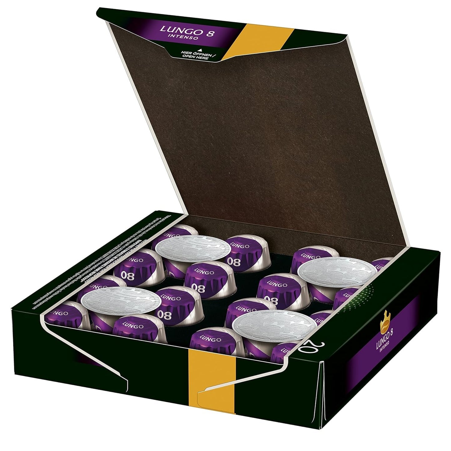 Jacobs Kaffeekapseln Lungo Decaffeinato- Intensität 6, 10er Pack, 10 x 20 Getränke & Kaffeekapseln Lungo Intenso, Intensität 8 van 12, 200 Nespresso®* compatibel Kapseln, 10 x 20 Getränke