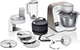 Keukenmachine Bosch Series 4 MUM5X720, geïntegreerde weegschaal, roestvrijstalen kom 3,9L, mixer 1,25L, 1000W Accessoires Voeding en borstvoeding Bebe Naty Shop Geïntegreerde weegschaal Wit 2 accessoires