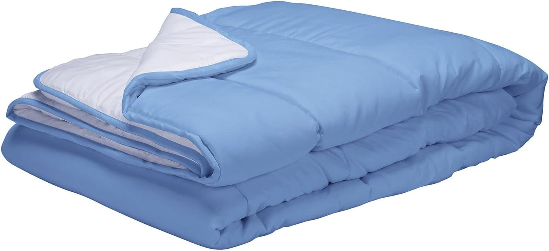 Pikolin Home - Omkeerbaar dekbed 300 G - Nordic tweekleurige vulling - Voor kinderbedje 60 - Met veren gevuld, warm, ademend, blauw/wit, 100 X 120 cm Dekbedden en quilts Naty Shop Standaard titel