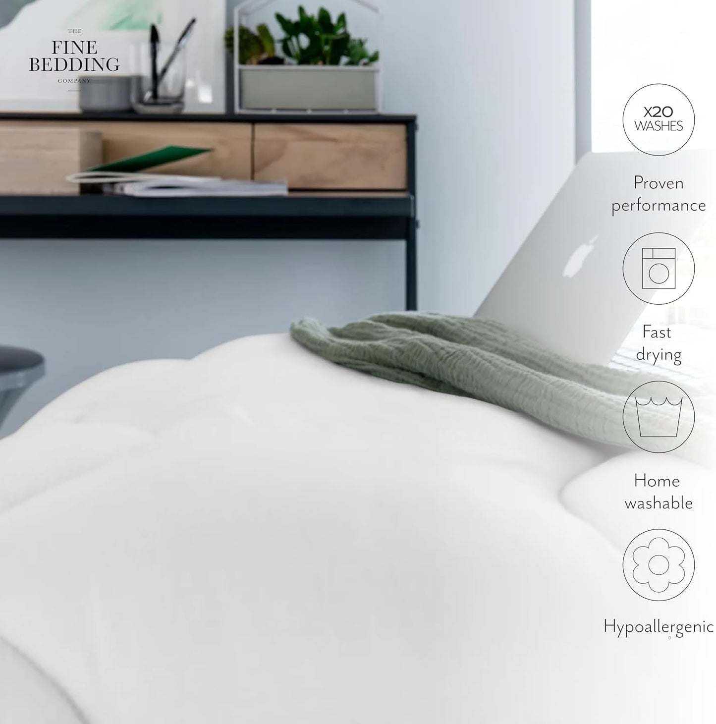 Twin Spundown dekbed 4,5 Tog Lichtgewicht hypoallergeen Warm wasbaar zomerdekbed Tweepersoonsbed Luxe hotelkwaliteit hoes met onze gerecyclede materialen Naty Shop Quilts & Quilts