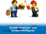 LEGO City Burger Truck-bouwset met speelgoedauto voor 5-jarigen, minifiguur van een foodtruck en accessoires, leuk cadeau voor jongens en meisjes 60404 Bouwsets Besuche in LEGO-Store