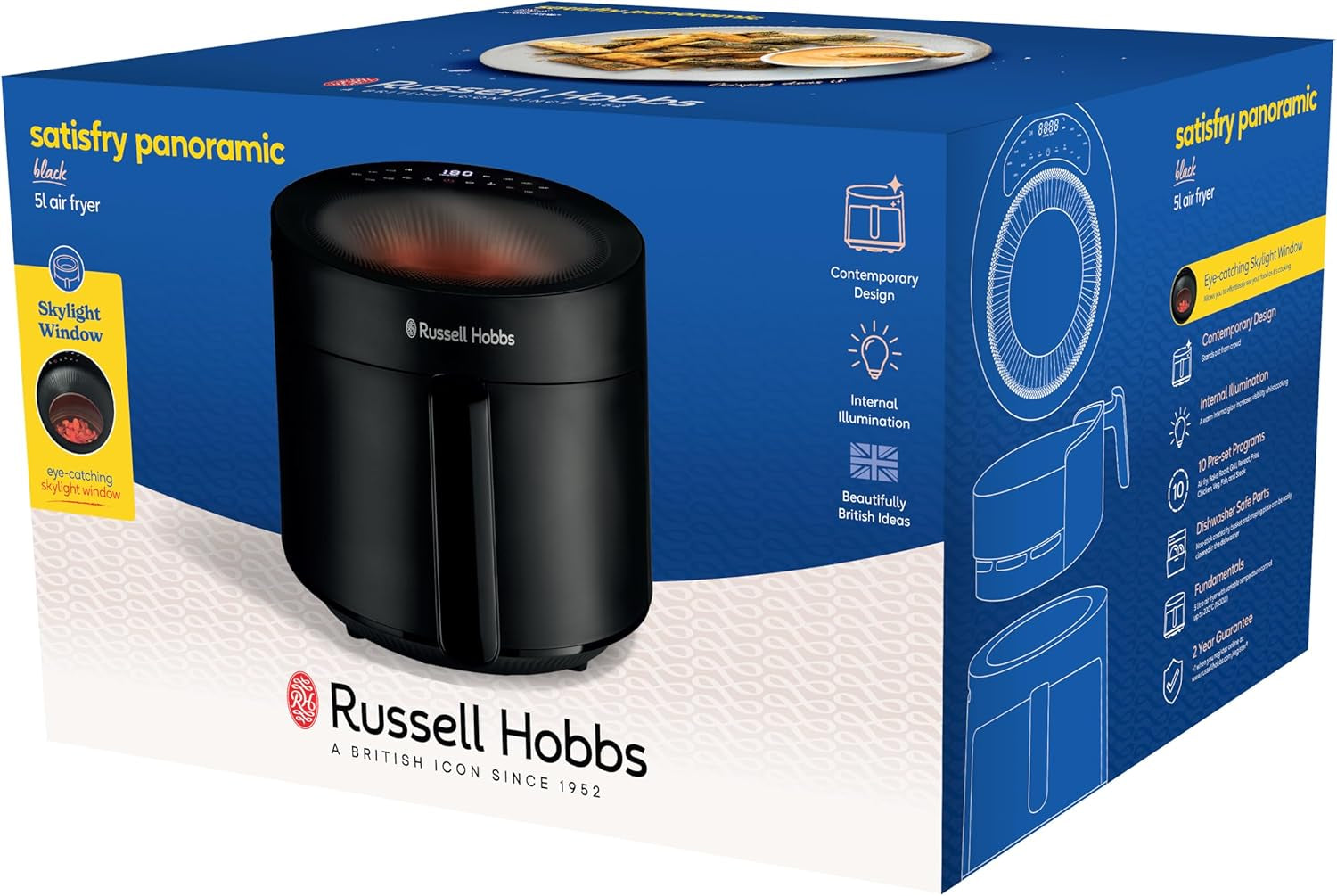 Russell Hobbs Airfryer, 5 liter, 10 programma's, kijkvenster Naty Shop Appliances