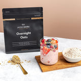 Overnight-havermout met proteïne | Pure chocolade en framboos | Eiwitrijk ontbijt | Suikerarme Snack | Havermout met lage GI | 500g