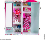 Theo Klein 5801 Barbie-kledingkast met kledingroedes en vakken, speelgoed voor kinderen vanaf 3 jaar, inclusief accessoires, meerkleurig