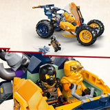 LEGO NINJAGO Arin's Ninja off-road buggy, ninja speelgoed met auto, draak en 4 minifiguren, buggy model avonturenset voor kinderen, verjaardagscadeau voor jongens en meisjes vanaf 7 jaar oud 71811 Bouwsets Beuche in LEGO-Store