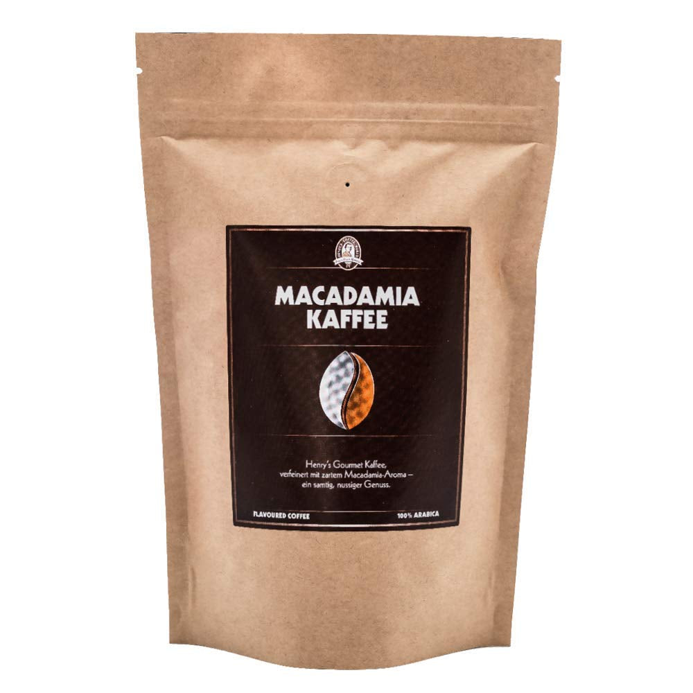 Henry's Macadamia Coffee 1000g - onze verfijnde gastronomische koffie met de fijnste smaken - ambachtelijk gebrand - premium koffiebonen