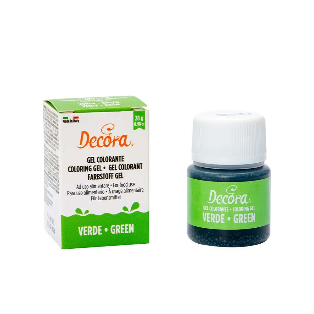 , 9600819 Gelvoedselkleuring, gelvoedselkleuring ideaal voor coatings en decoraties, zorgt voor intense en heldere kleuren, gemaakt in Italië, 28 gram, bladgroene kleur.