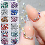 2000 stuks Bunte Strasssteine ​​Nägel Glitzersteine ​​nagelbedels Nailart Edelsteine ​​nagelsteen Glitzer Steine ​​nagelbedels Nägel Zubehör Kristalle Diamant Nageldesign Strass Nail Art Rhinestones Nail Gems