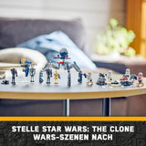 LEGO Star Wars 75372 Clone Trooper & Battle Droid Battle Pack, incl. 4 minifiguren, 5 droids en speeder-motorfiets met schieter - Constructiespeelgoed voor jongens en meisjes vanaf 7 jaar Bouwsets Besuche in LEGO-Store
