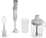 Tefal Quickchef+ 3-in-1 XL Stabmixer/Zerkleinerer/Schneebesen, 1000 W, Intuïtieve Geschwindigkeitsregelung, Turbo-Taste, Powelix-Messer-Technologie, Edelstahl, Grau, HB67MB30 Keuken Naty Shop
