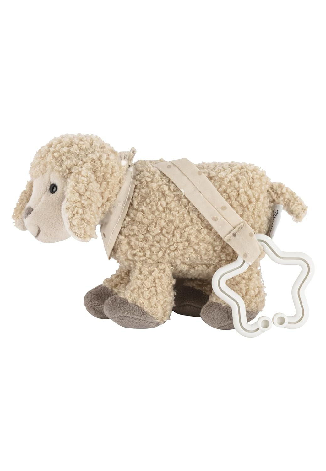 Sterntaler Flocke Schapenspeelgoedhanger - Kinderwagenspeelgoed van zachte stof - Hangend speelgoed voor baby's - Zandkleur Stervormige ophanging Speelbooghanger Bebe Toys Naty Shop