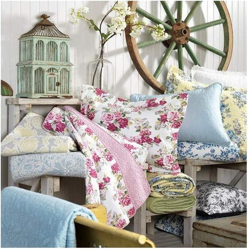 Laura Ashley Home Rüschen Garden Collection dekbed, 100% katoen, Ultra zacht, Voor alle seizoenen, Omkeerbaar, Elegant, Tweepersoonsbed, Crèmekleur (197783) Dekbedden en dekbedden Naty Shop
