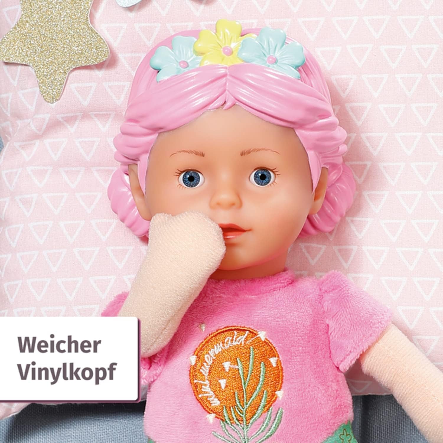 BABY born Zeemeermin voor baby's, wasbare zachte pop, zeemeerminpop met zacht vinyl hoofd, 33 cm hoog, 832288 Zapf Creation