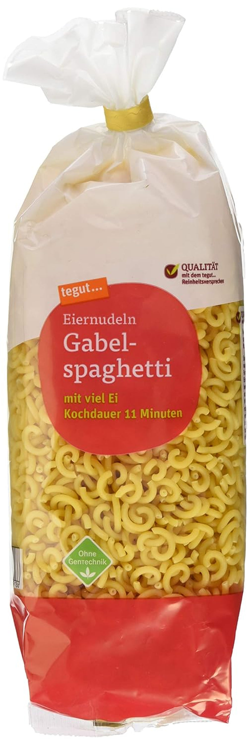 tegut... Noedels met ei en vorkvormige spaghetti, 1 x 500 g