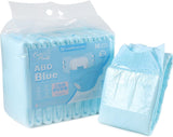 CutiePlusU luiers voor volwassenen, 10-pack wegwerpincontinentieslipjes met lussen voor dames en heren, maximaal absorptievermogen 's nachts - blauw (grote maat 94-119cm)