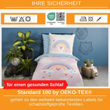 Aminata Kids beddengoed voor kinderen, regenboog, omkeerbaar Beddengoed - kinderen Naty Shop