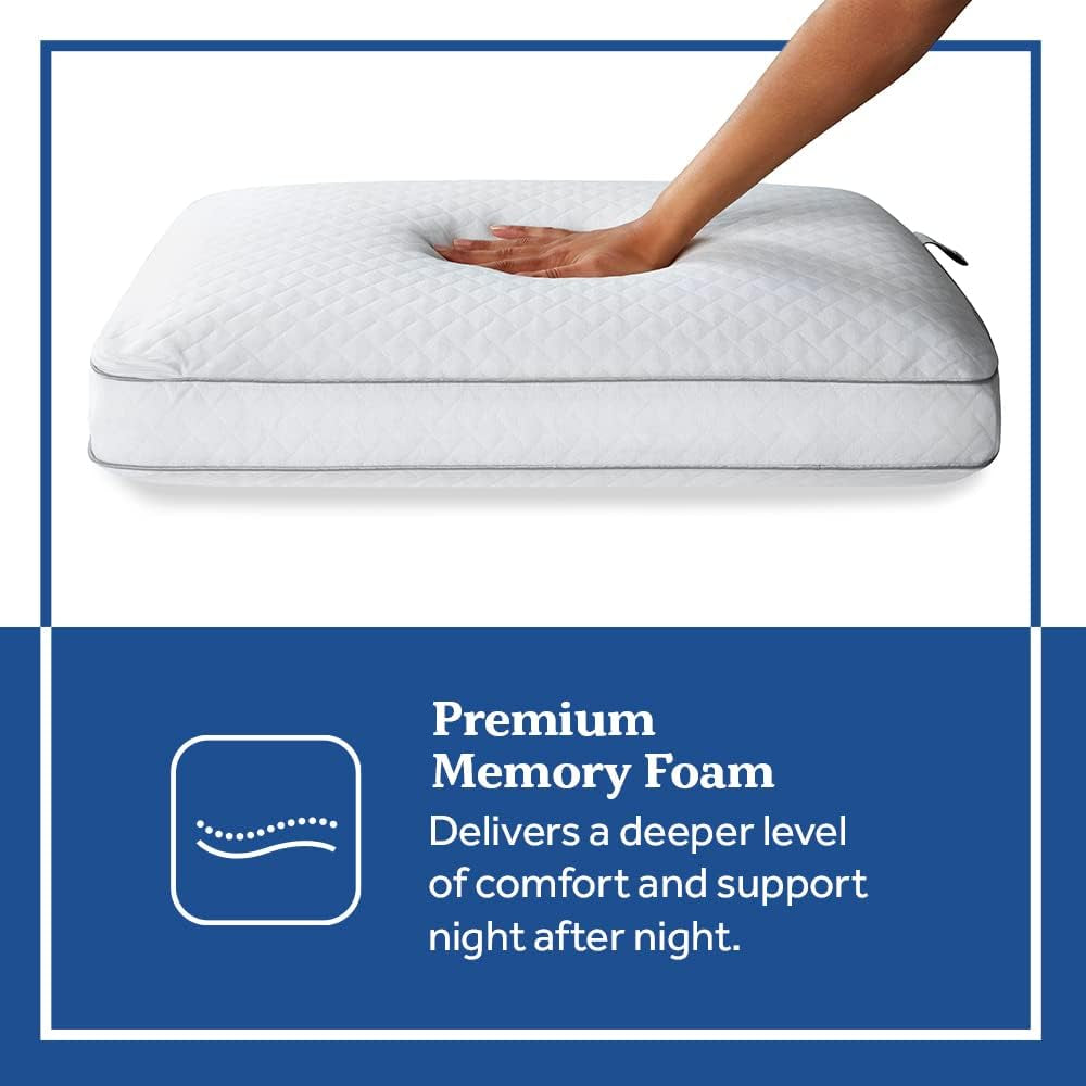 Sealy Essentials Memory Foam Kussen Standaard Wit 2-delig Naty Shop Standaard Kussens