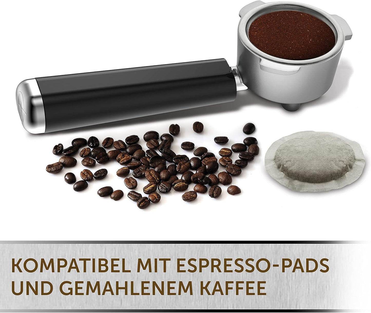 Espresso Breville Prima Latte II | Latte- en cappuccinomachine | Professionele pomp met 15 bar en melkopschuimer | Zilver [VCF108X]