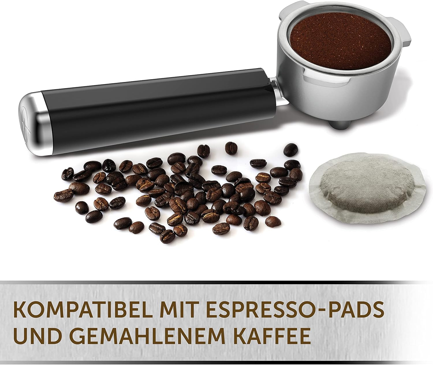 Espresso Breville Prima Latte II | Latte- en cappuccinomachine | Professionele pomp met 15 bar en melkopschuimer | Zilver [VCF108X]