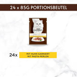 Gourmet A la Carte natvoer voor katten met kip, spinazie en pastaparels, 26 stuks (26 x 85 g)