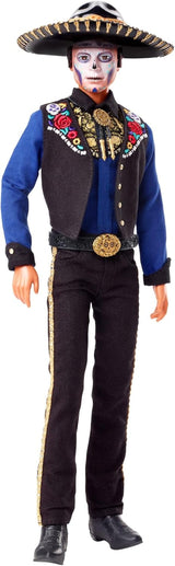 Ken Barbie 2022 Día De Muertos pop met shirt, vest en sombrero, Calavera Face Paint, cadeau voor verzamelaars