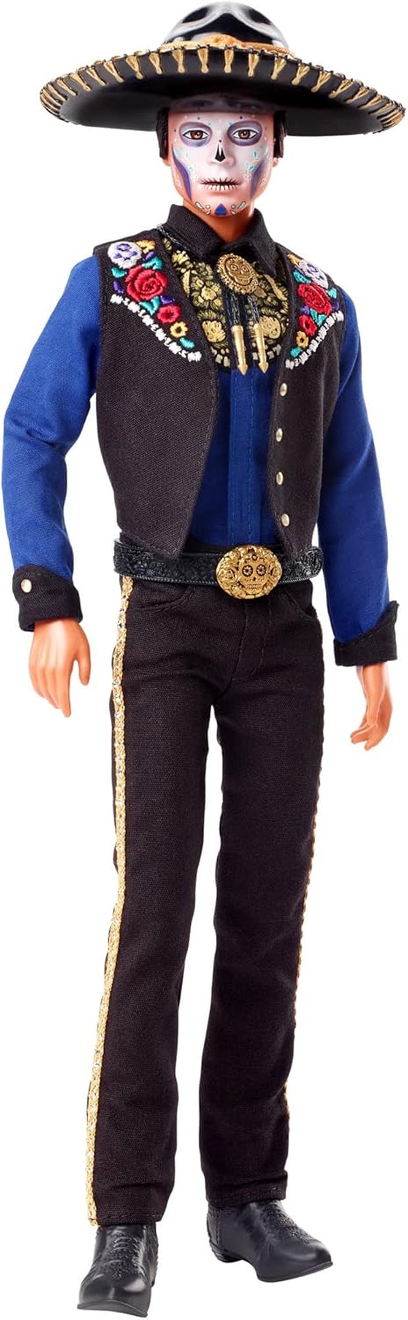 Ken Barbie 2022 Día De Muertos pop met shirt, vest en sombrero, Calavera Face Paint, cadeau voor verzamelaars