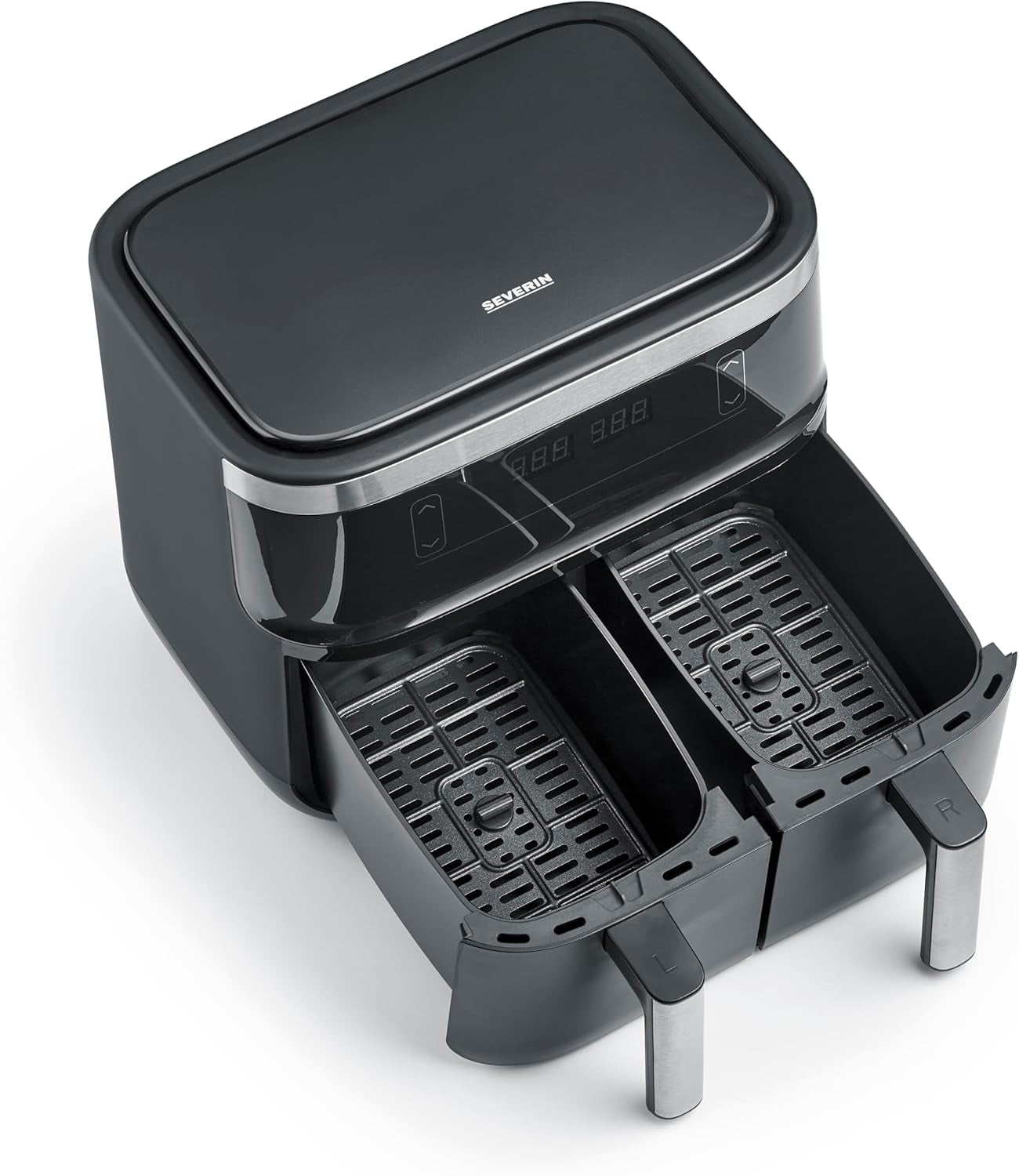 SEVERIN Dubbele heteluchtfriteuse met kookkamer 2 X 3,8 L, 8 automatische programma's Apparaten Naty Shop