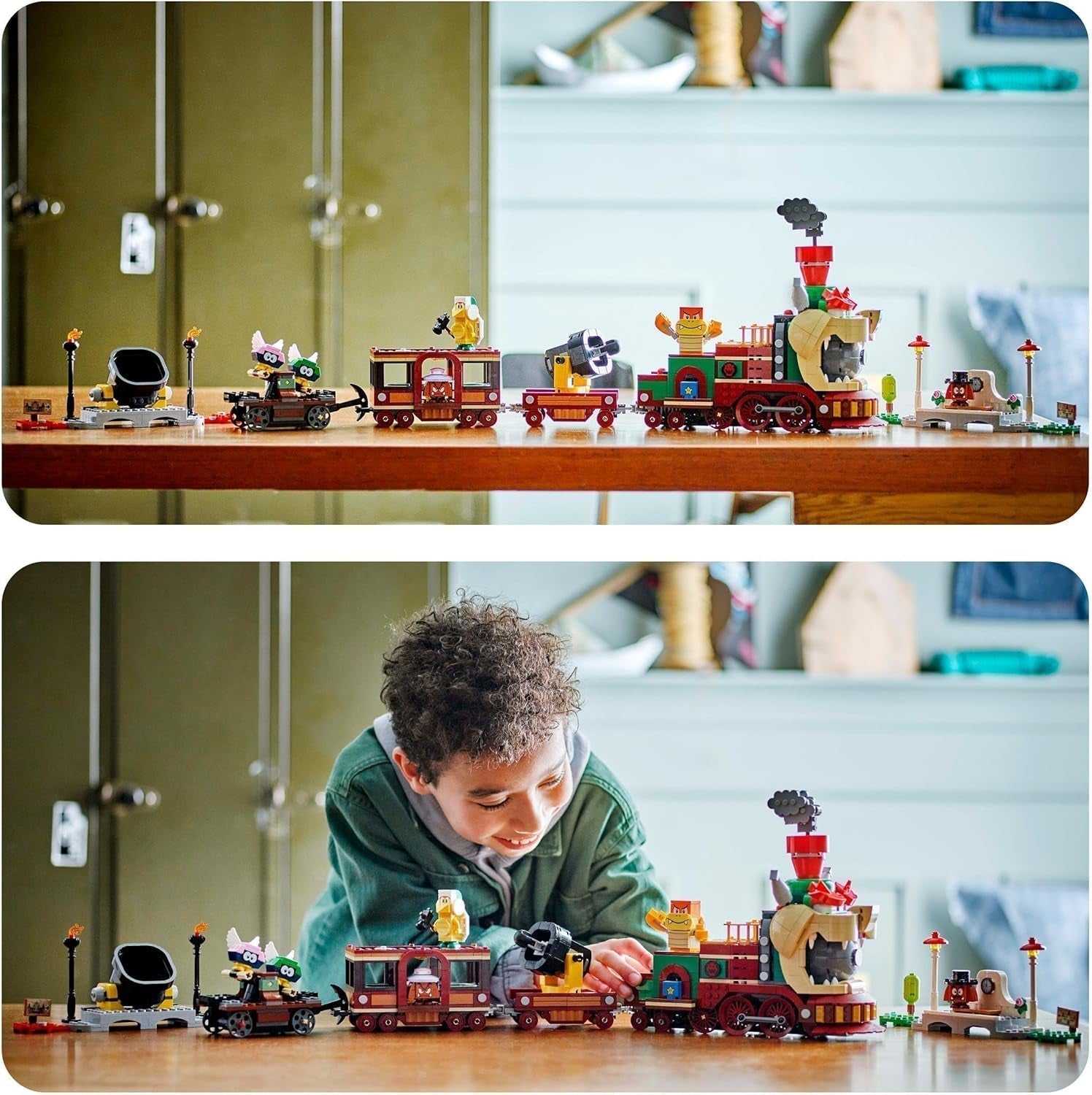LEGO Super Mario Express Bowser Train Avontuurlijke speelset voor kinderen met hamer Brother 2 Gumba's en 2 Parapunctures Nintendo Cadeau voor Jongens Meisjes Gamers 71437 Bouwsets Besuche in LEGO-Store