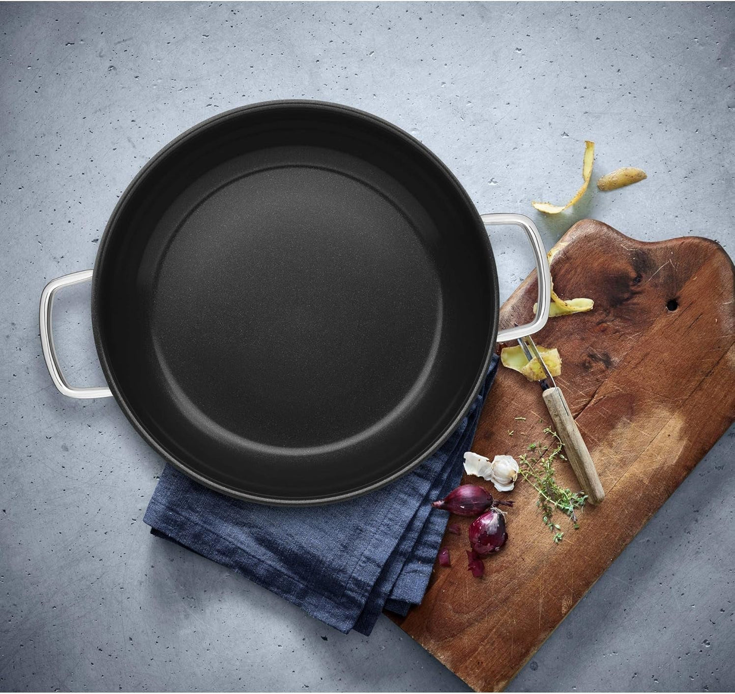 WMF Durado serveer-/braadpan 28 cm inductie, Cromargan gecoat roestvrij staal, keramische coating, ovenvaste potten en pannen Naty Shop
