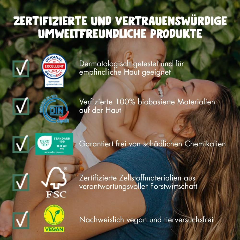 Eco Diapers Eco by Naty Baby Eco Diapers - premium biologische luiers, milieuvriendelijk, gemaakt van plantaardige materialen, ideaal voor de gevoelige babyhuid (maat 5 - 80 stuks)