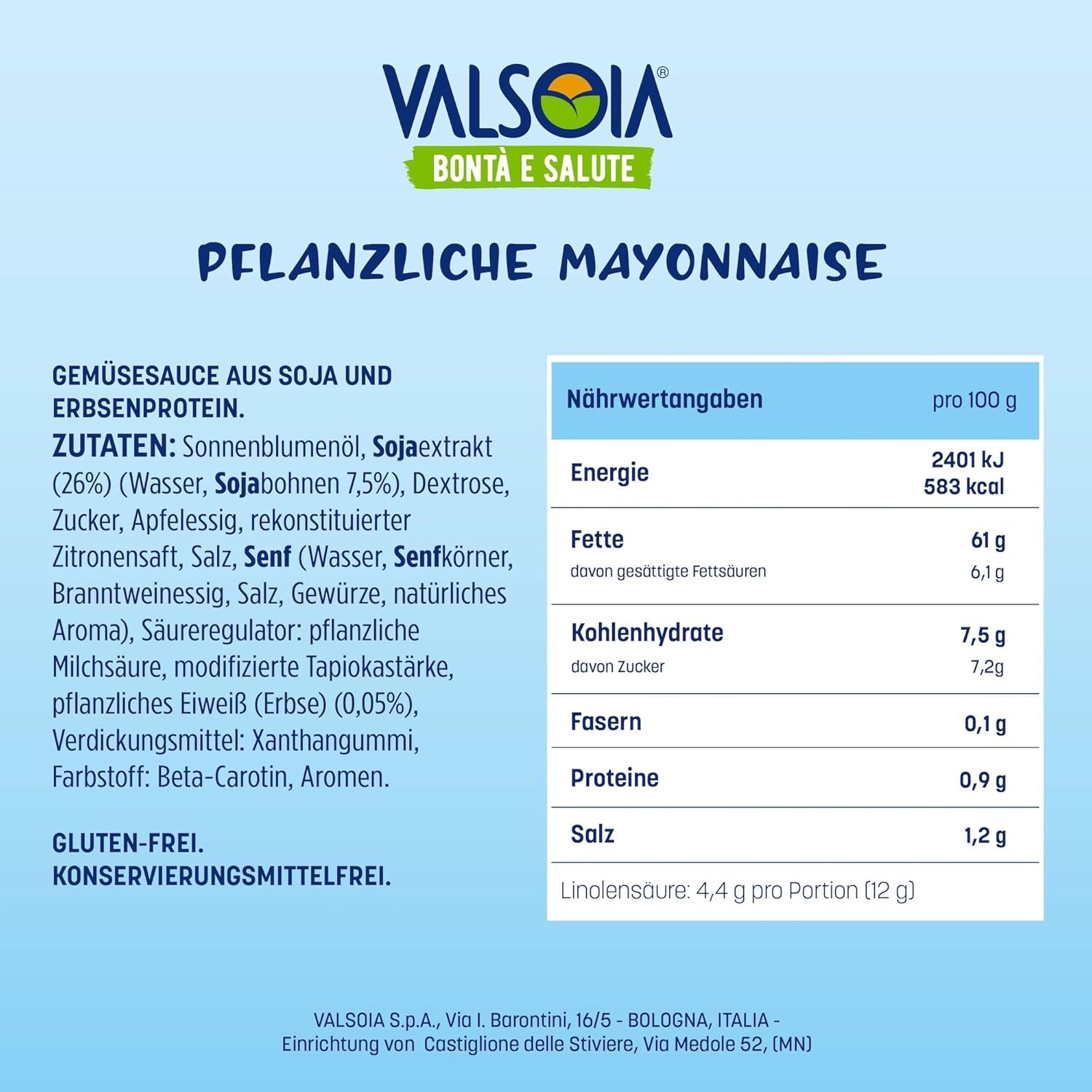 Eivrije plantaardige sojamayonaise, ideaal voor veganisten en vegetariërs, veelzijdig in de keuken, 4 x 150 ml