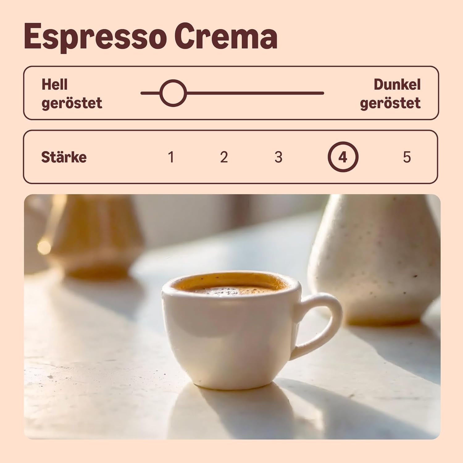 by Amazon Espresso Crema Röstkaffee Ganze Bohnen, 1 kg (2 verpakkingen van 500 g), Rainforest Alliance-Zertifizierung
