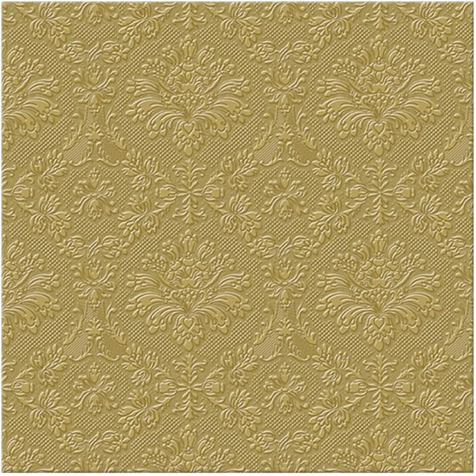 PAW - 3-laags servetten (33 x 33 cm) I 20 stuks I Perfect voor verjaardagen, feesten, bruiloften, communies en feestdagen I Gekleurde papieren servetten - speciale gelegenheden, ornamenten I Inspiration Classic (goud)