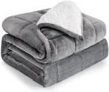 Cottonblue verzwaarde deken 6,8kg Queen size flanel Shaggy Sherpa verzwaarde deken voor volwassenen Comfortabele verzwaarde dekens om te kalmeren en te ontspannen Zware dekbedden 152,4 X 203,2 Naty Shop Quilts & Quilts Wit/Grijs 60 X 80 15 Lb