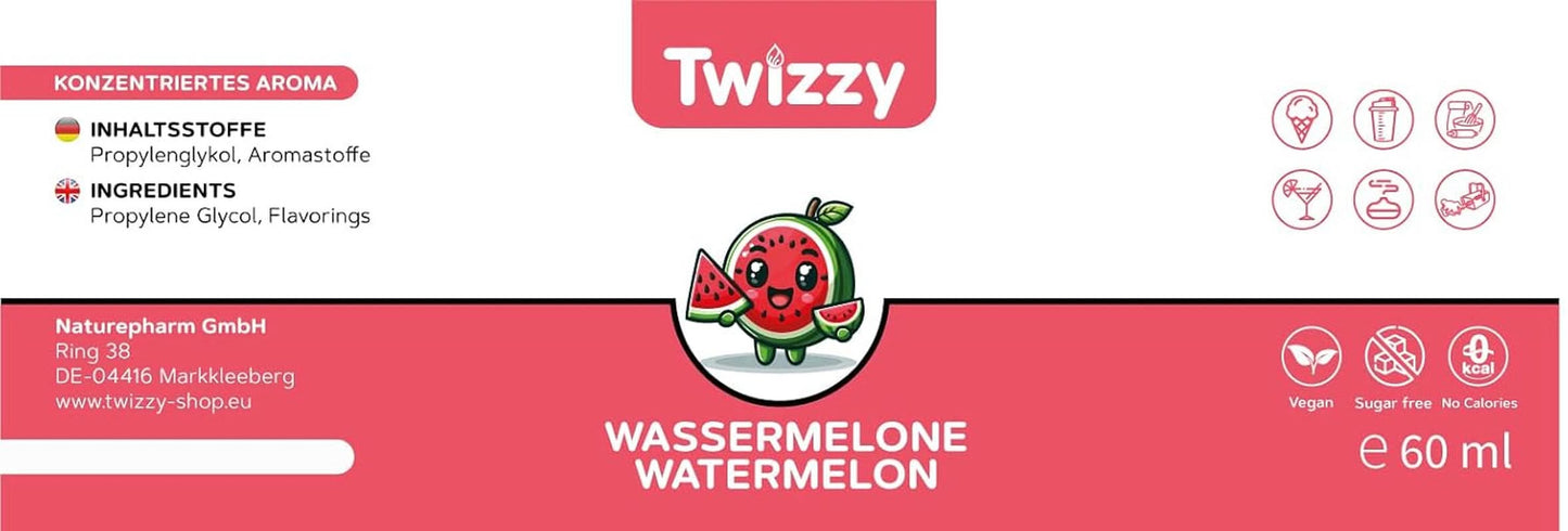 Twizzy Watermeloen, Voedselaroma - 60 ml - Intens aroma Arome Naty Shop