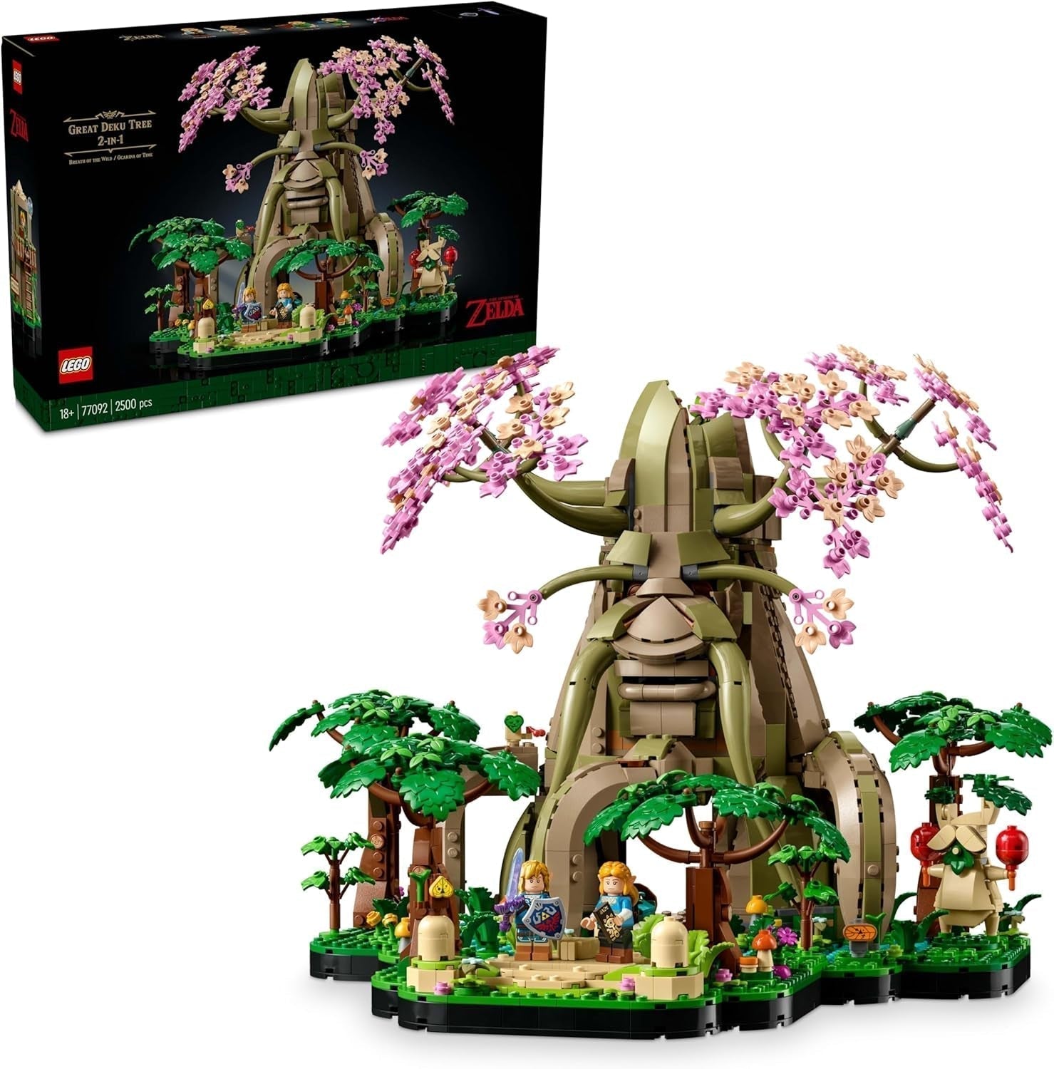 LEGO The Legend of Zelda Deku Tree 2-in-1 - verzamelstuk met minifiguren van prinses Zelda en 3 Link - bouwset voor volwassenen en cadeau-idee voor fans van videogames - 77092 Bouwsets Besuche den LEGO-Store Standaard titel