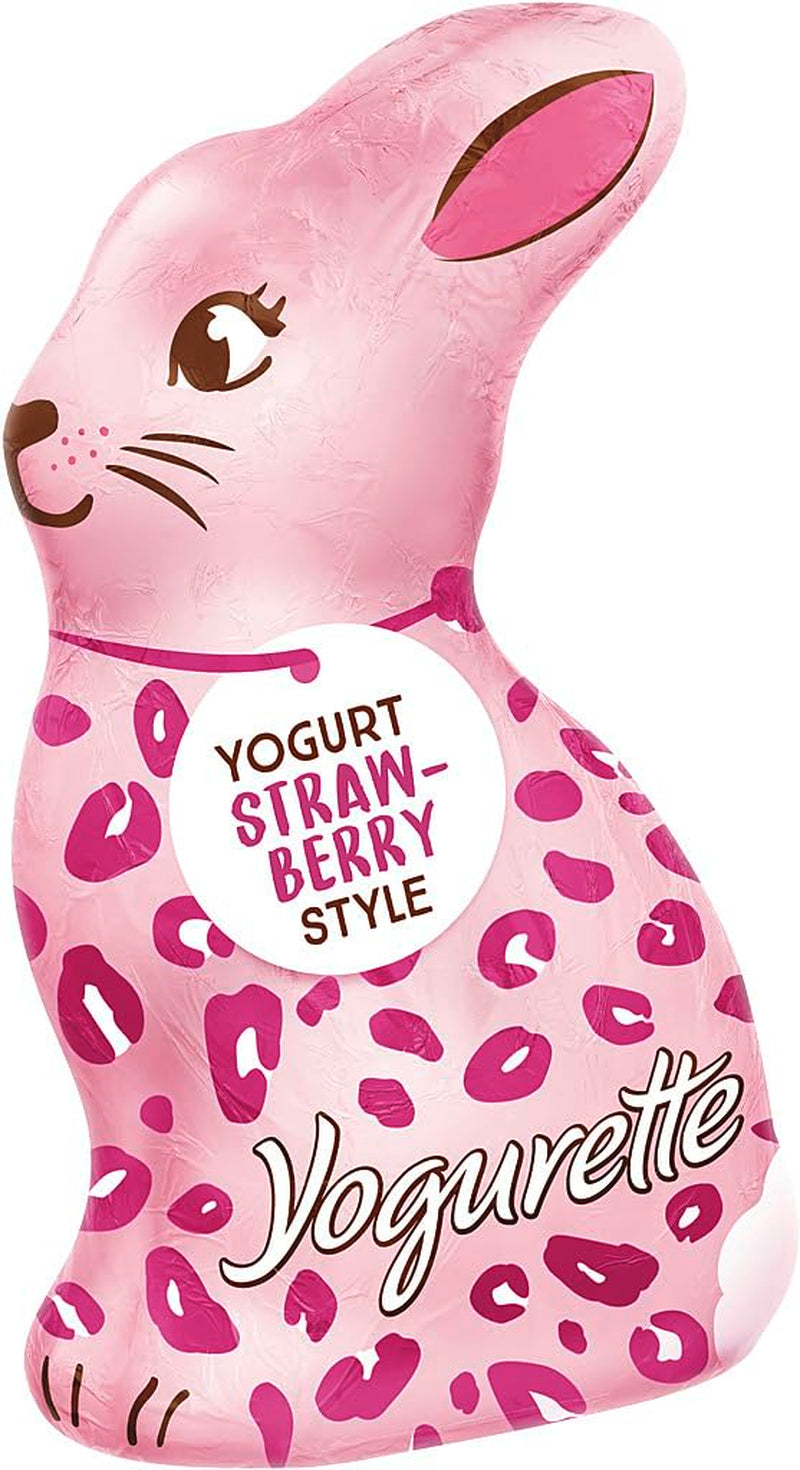 Paashaas met Yoghurt 75g – Chocoladehaas voor Pasen – Witte chocolade met yoghurt en fruitige aardbeienchips – Chocoladehaas voor Pasen en Paasmandje – Chocoladegeschenk – Paasgeschenk