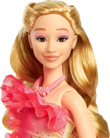 Mattel Wicked Glinda modepop en accessoires met blond haar, verschillende mogelijke poses en afneembare baljurk, HXT63