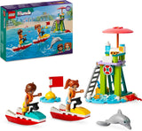 LEGO Friends badmeester-uitkijktoren met jetski's, kinderspeelgoed, cadeau-idee voor meisjes en jongens vanaf 5 jaar met 2 figuren en dolfijn, jetski-speelgoed 42623 Bouwsets Besuche den LEGO-Store Standaard titel