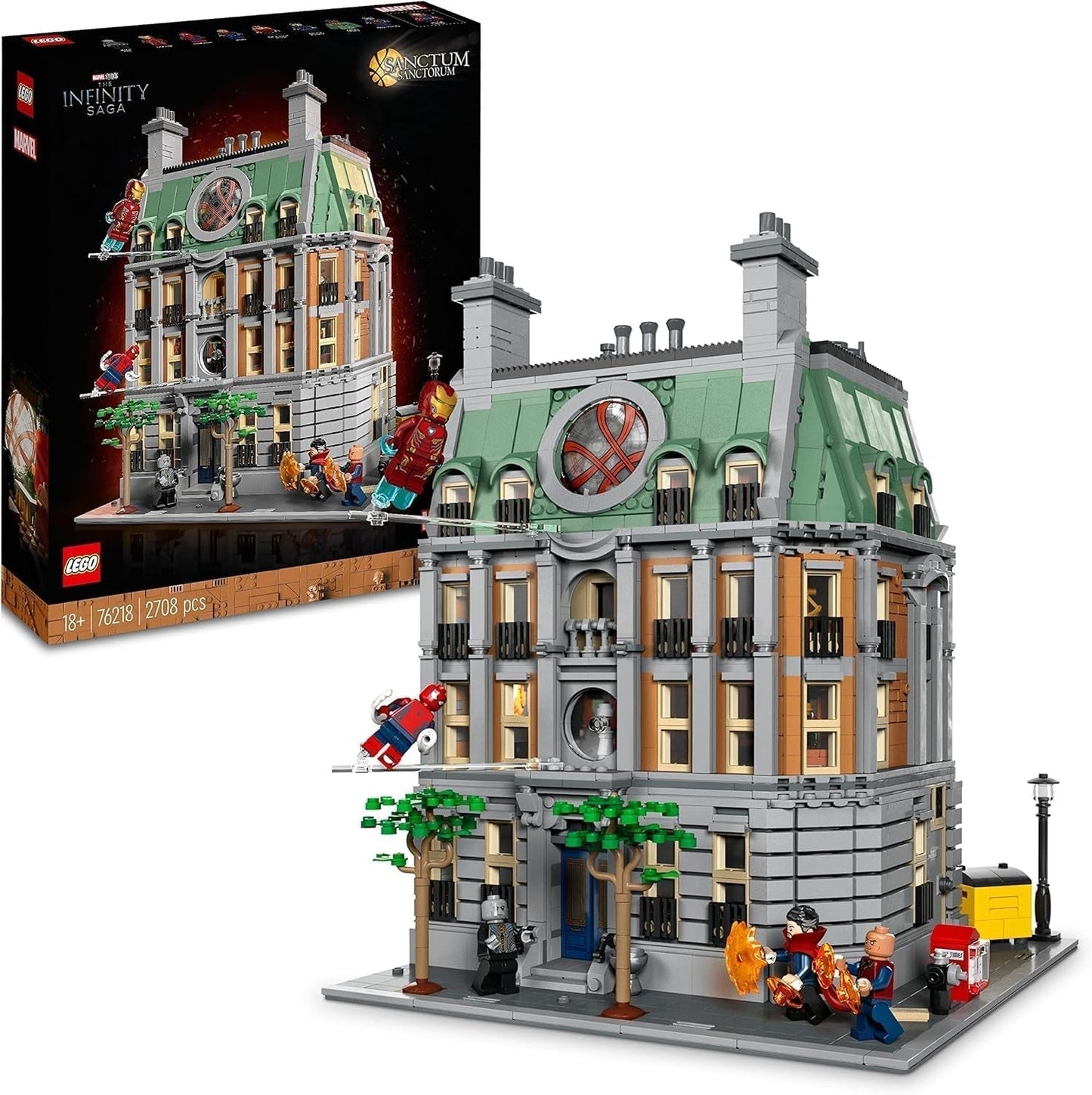 LEGO Marvel Sanctum Sanctorum modulaire bouwset van 3 niveaus met minifiguren van Doctor Strange en Iron Man Avengers: Endgame Toy House Fan Collectible Great Room Decor 76218 Bouwsets Bekijk de LEGO-Store Single