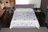 Kanguru Bed, sprei, fleecedeken voor tweepersoonsbed, microvezeldeken, Snoopy Peanuts GRIJS, 230X230Cm, zomerdeken, slaapkamersprei Bedden en dekens Besuche den Kanguru-Store