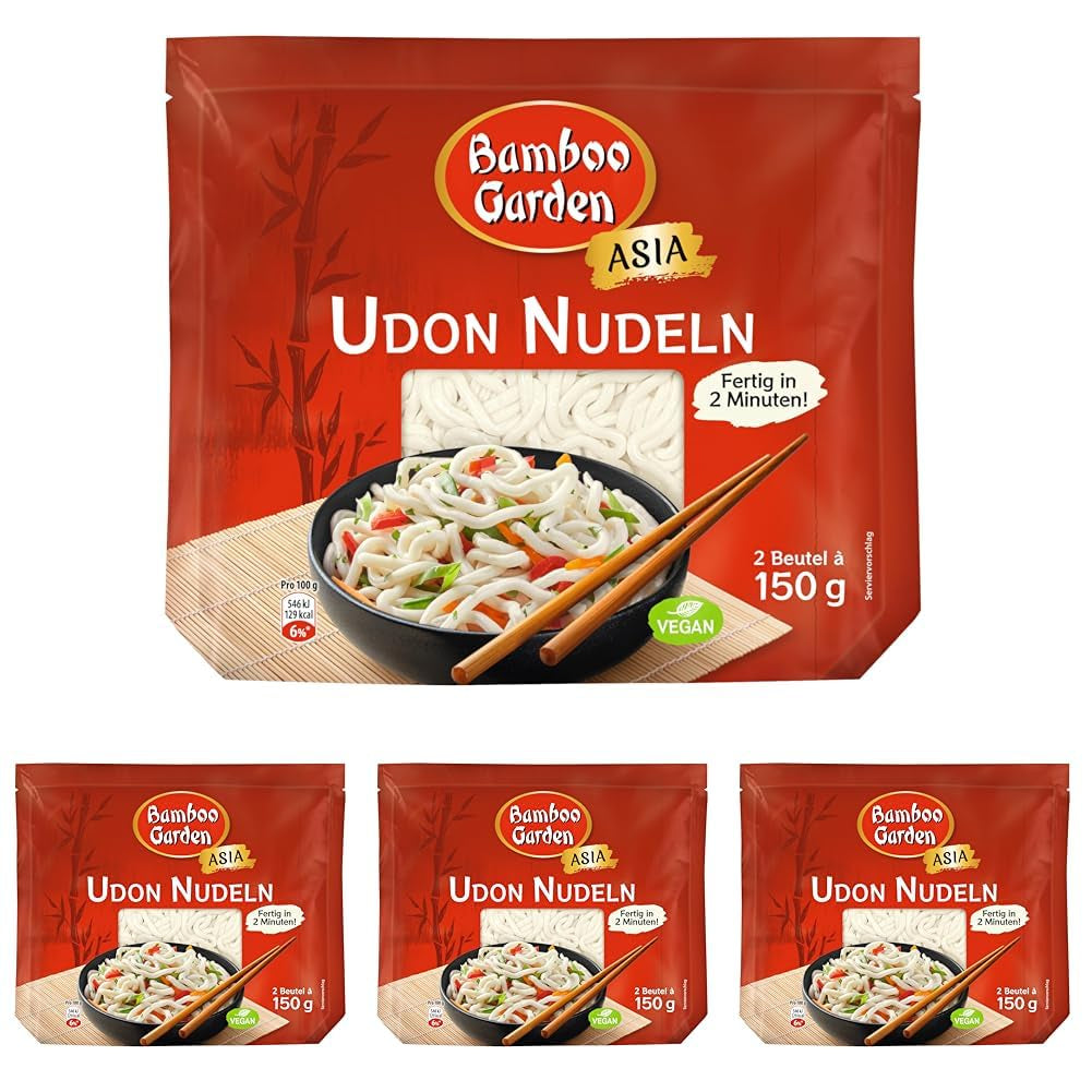 Udon-noedels van Bamboo Garden, voorgekookt, 300g