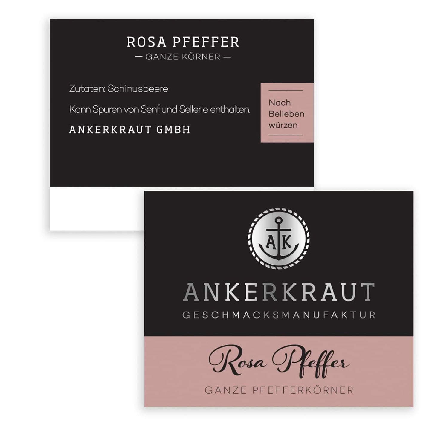 Ankerkraut, roze peper (Schinusbes), roze bessen, perfect voor Gin en Tonic, 45 gram Condimente Naty Shop